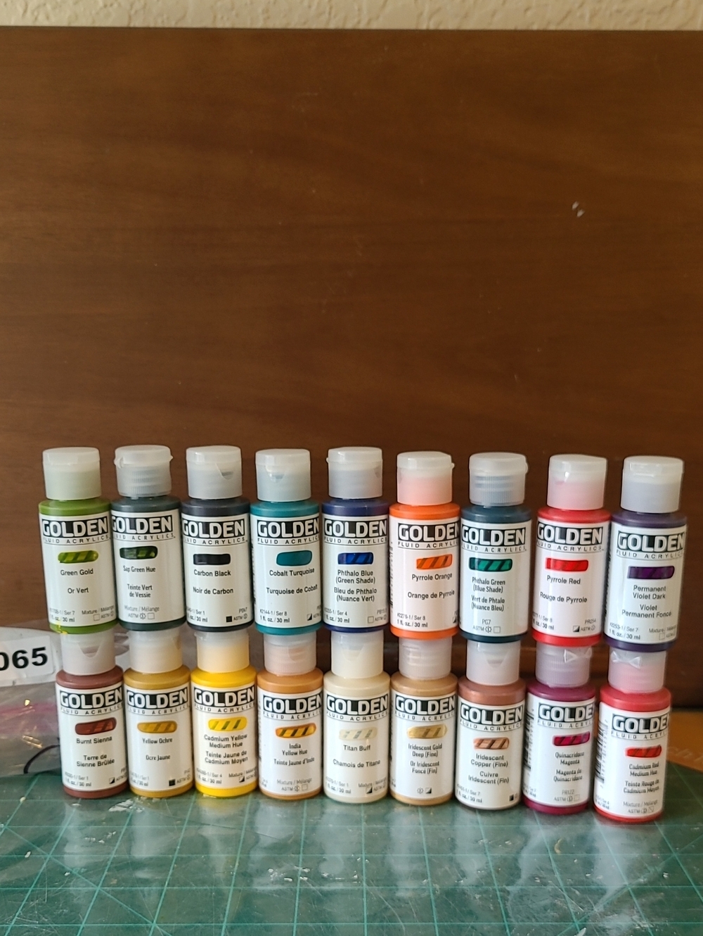 #65 Golden Fluid Acrylics 1 fl. oz/30 ml Lot Of 18 Sealed No Duplicates New!!